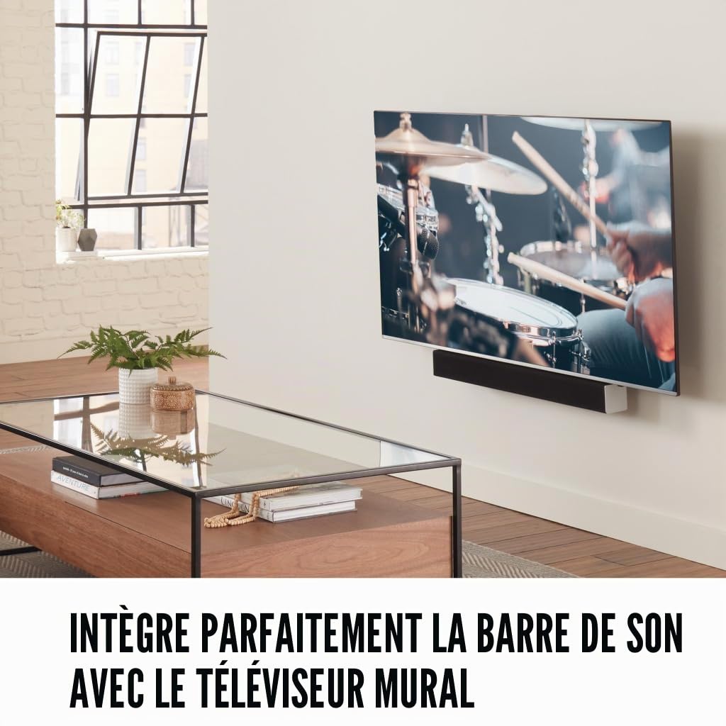 Sanus SASB1-B1 Support Mural pour Barre de Son TV Noir