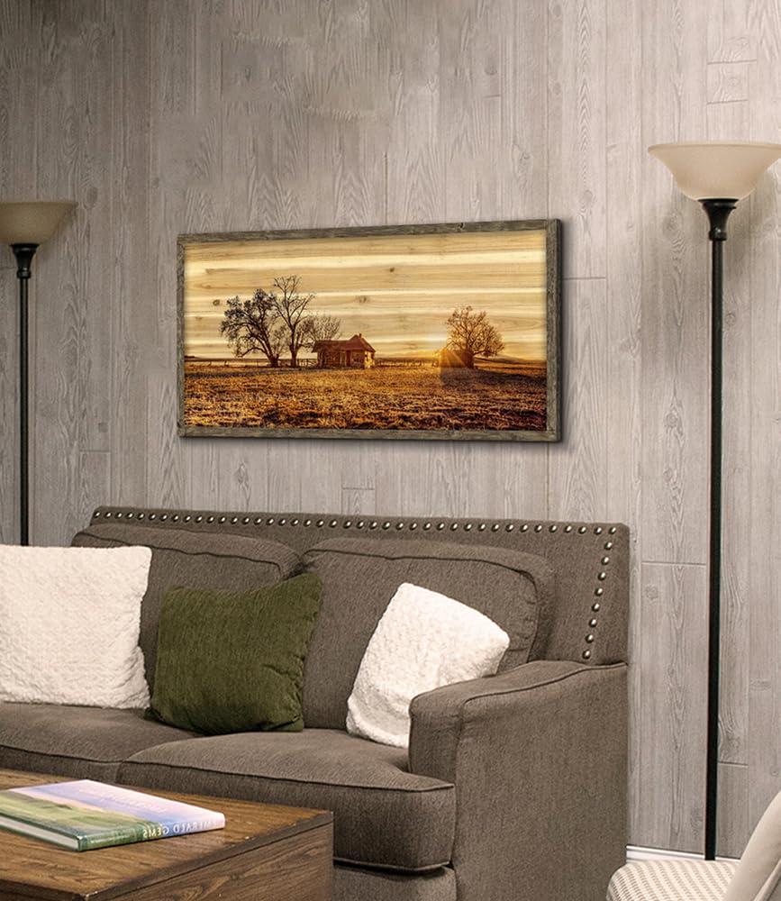 Stampa Artistica Da Parete Con Cornice, Grande Camera Da Letto In Legno