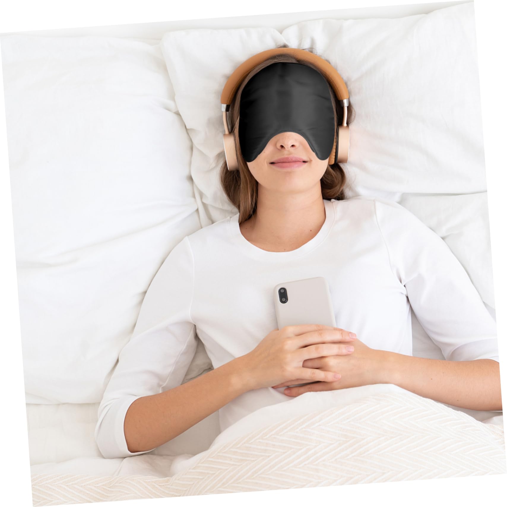 CALLARON Masque de Sommeil Soie pour Yeux Masque de Nuit Occultant Cache-yeux Ajustable Confortable