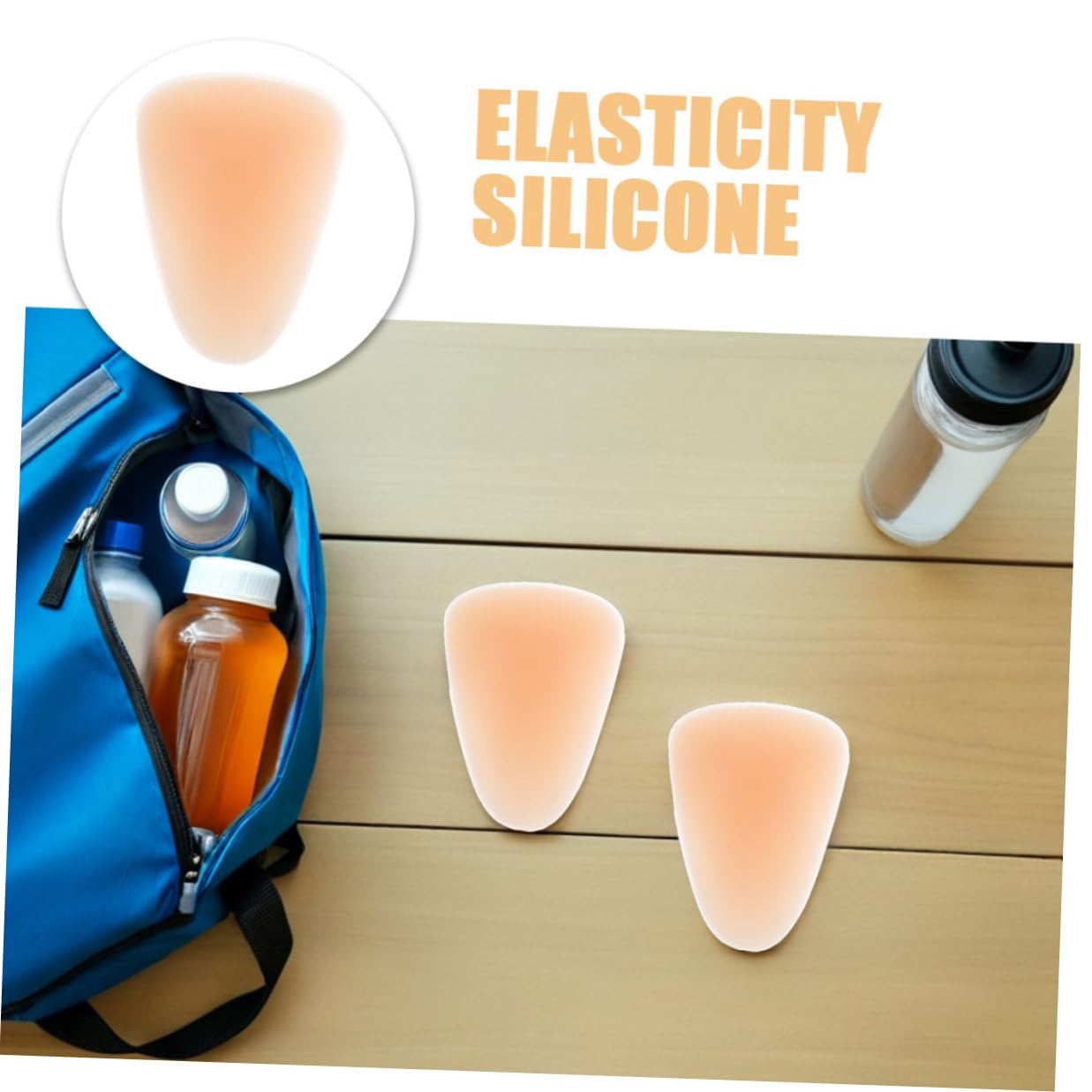 Ginocchiere in Silicone 4 Pezzi Beige Elevata Elasticità e Vestibilità Aderente per Protezione del Ginocchio Durante Skating e Sci per Principianti e Professionisti