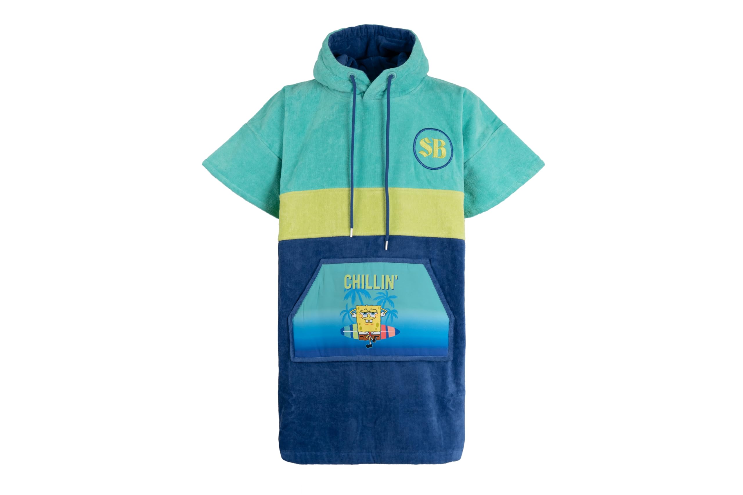 WAVE HAWAII Poncho kąpielowe damskie i męskie, rozmiar S, 151–173 cm | Poncho surfingowe dla dorosłych z bawełny 95–100%, chłonny ręcznik frotte, poncho do przebierania