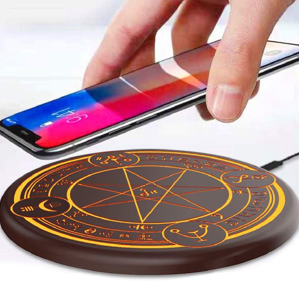 wealorwoe Magic Array Wireless Charger Pad,10W QI Standard Charging Glowing Pad Wireless Charger for iPhone Android