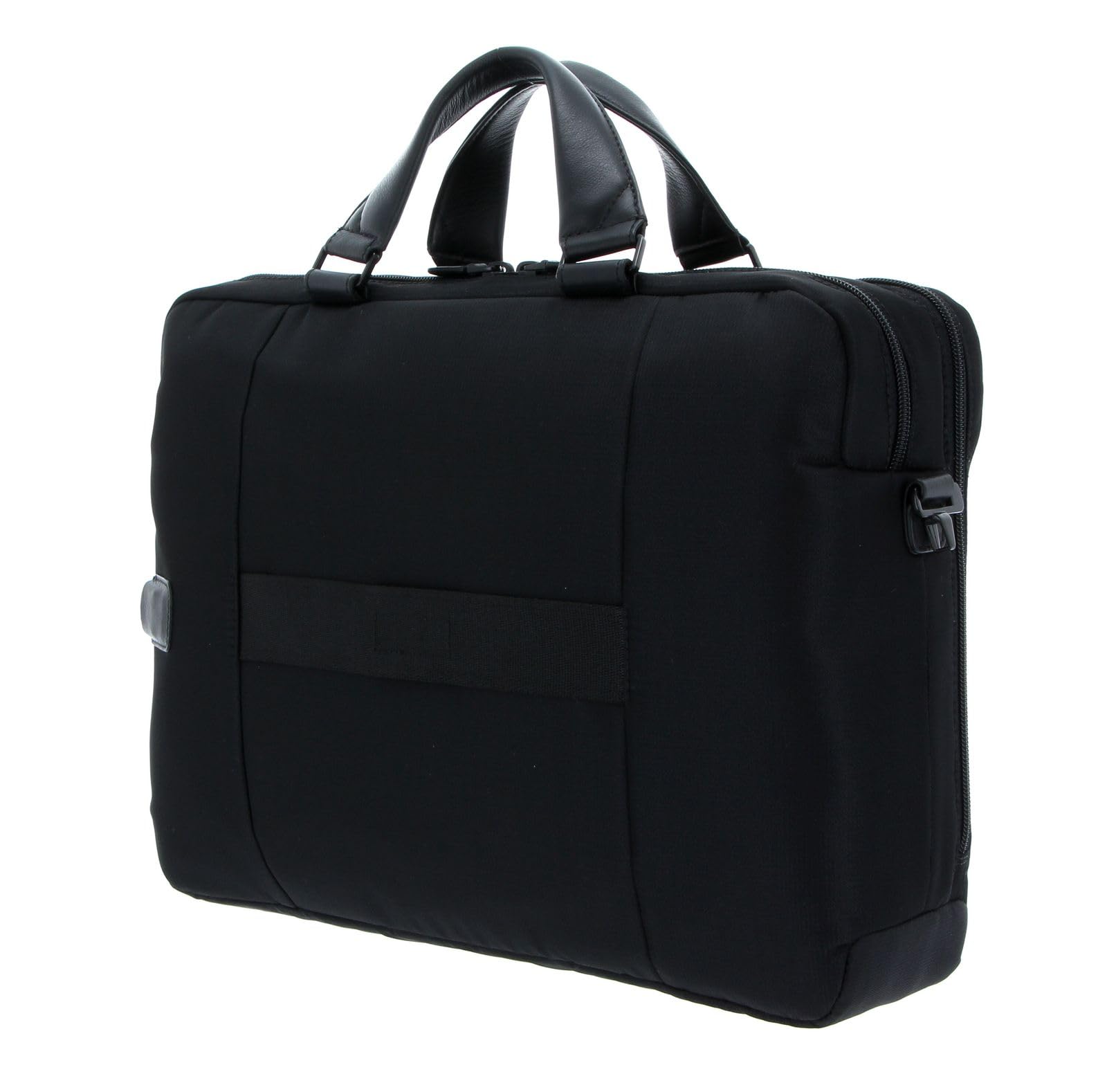 PIQUADRO Pulse Cartella organizer a due manici porta PC, Tessuto, Chevron/Nero, 15.6" a due scomparti