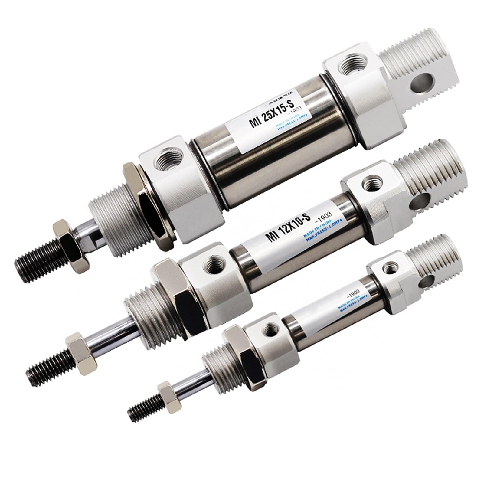 Vérin pneumatique en acier inoxydable MI12 mini cylindre double effet haute durabilité