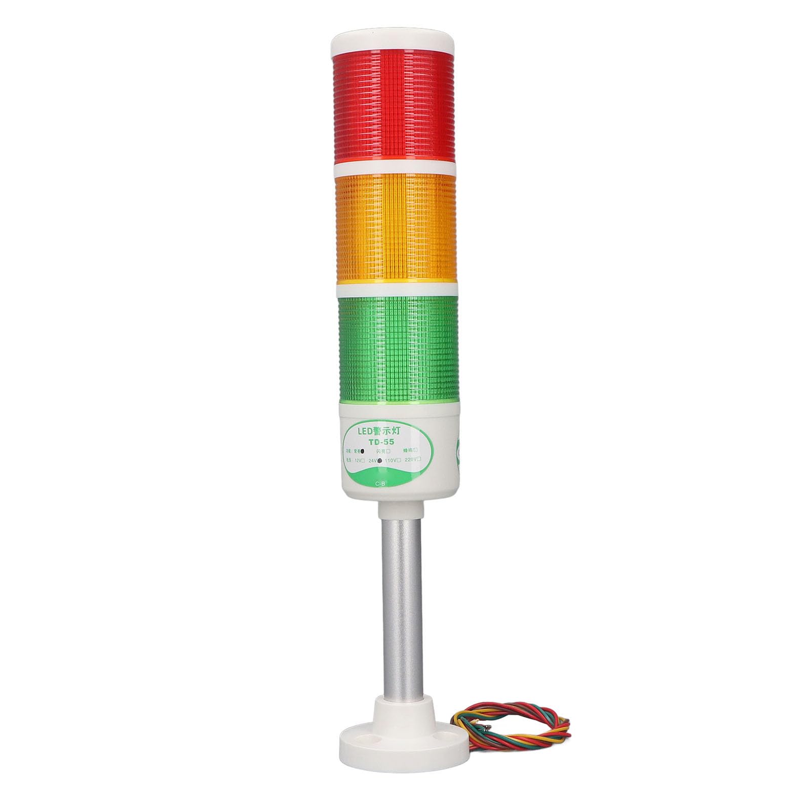 Lámpara de torre de columna de 3 capas con indicador LED y luces andon de 24V para máquinas