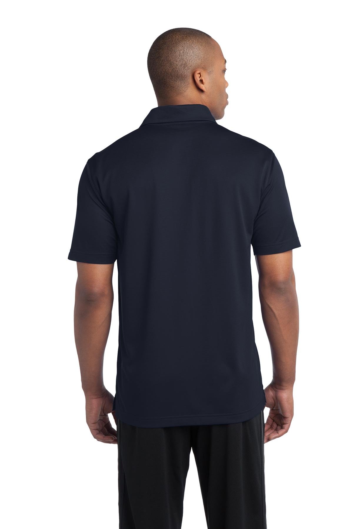 SPORT-TEK Mens PosiCharge Active Textured Polo, True Navy, X-Large