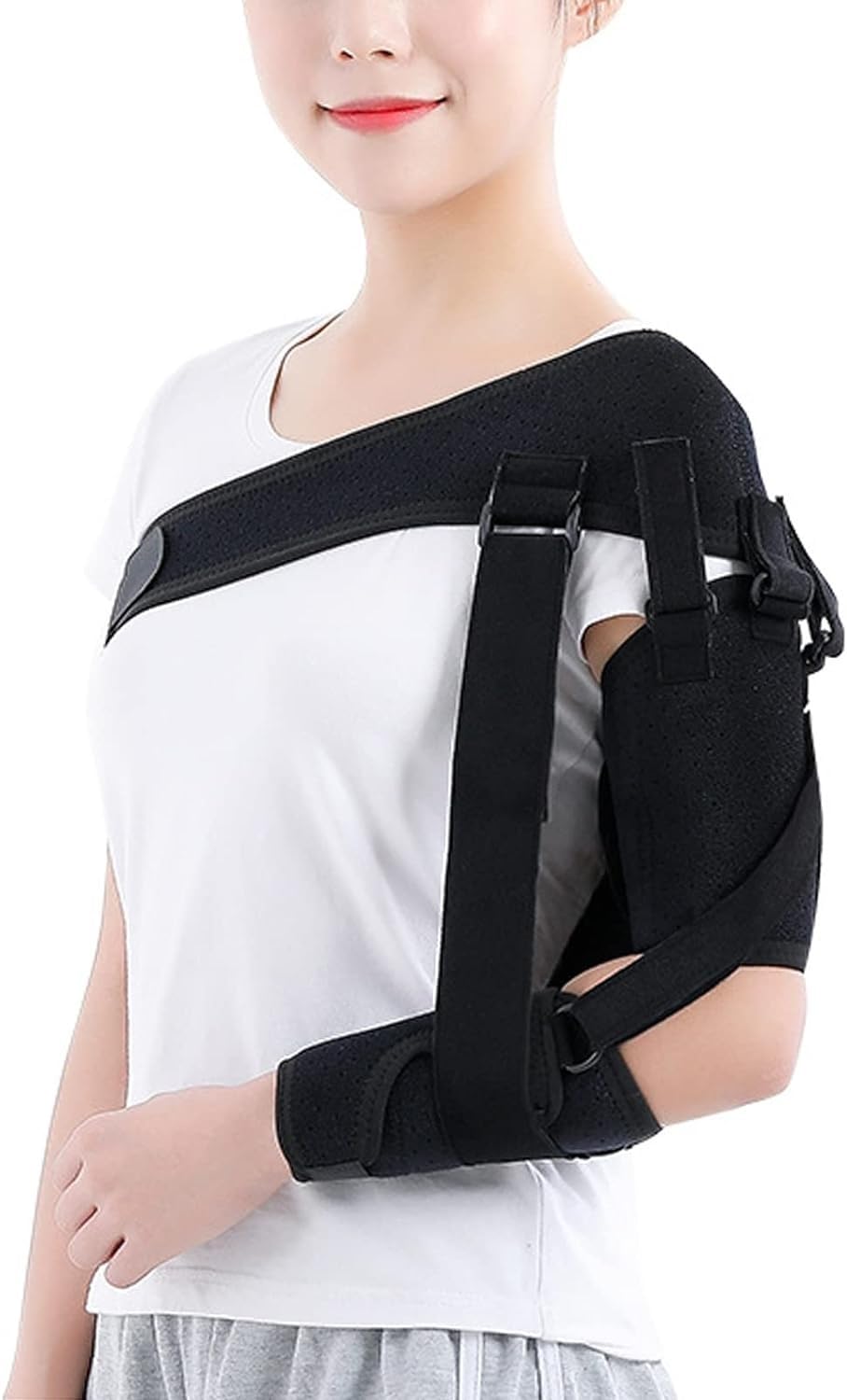 Shoulder Arm Sling Brace Shoulder Joint Strap Shoulder Brace Injury Support with Adjustable Straps for Stroke Hemiplegia Subluxation