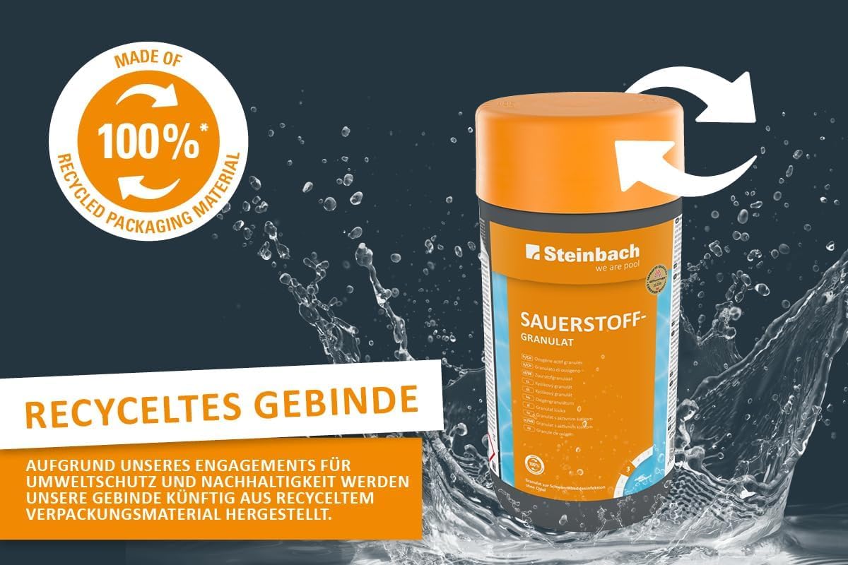 Steinbach | Wasserpflege Sauerstoff Starter Set I Pool Starterset für Einsteiger I Sauerstoffgranulat & Sauerstoffaktivator | Pool-Zubehör-Set ideal für Erstdosierung