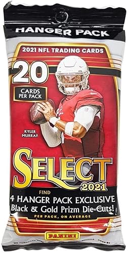 Paquete de 1: 2021 Panini Select NFL Football Hanger Pack (20 cartas/paquete)