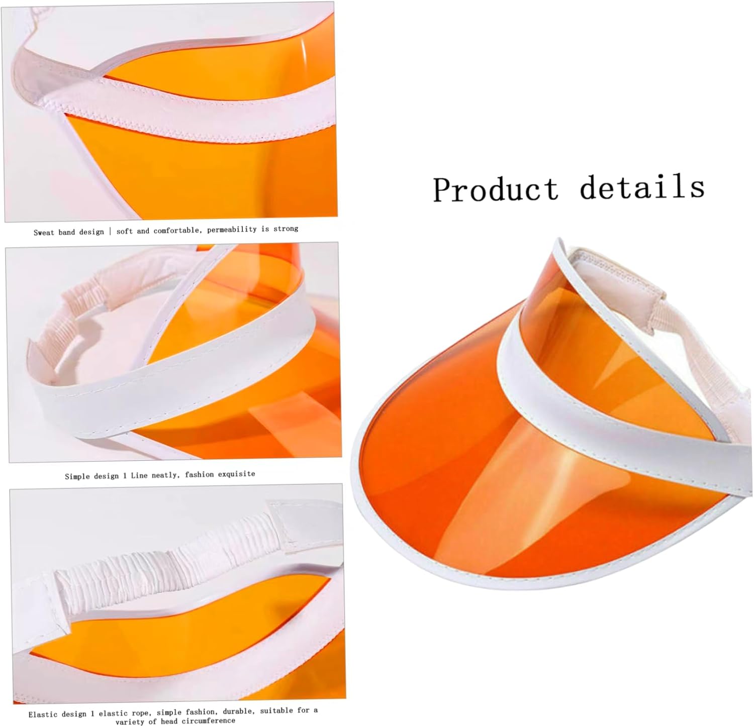 Women Sun Visor Plastic Visors Sport Summer Pub Golf Visor Outdoor Neon 80s Fancy Dress Costume Accessories 8Pcs