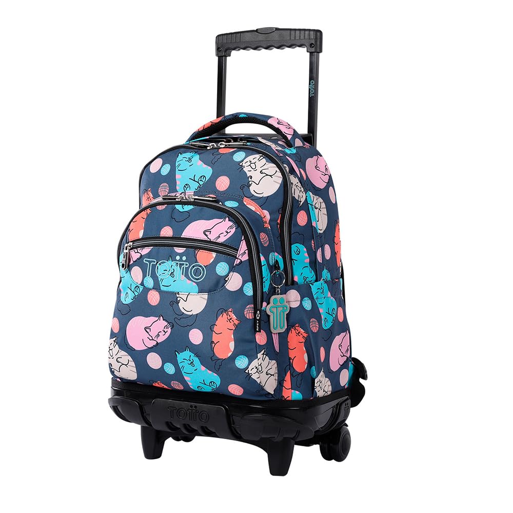 TOTTO MOCHILA ESCOLAR RUEDAS MISSI Unisex-adulto MARINO 60