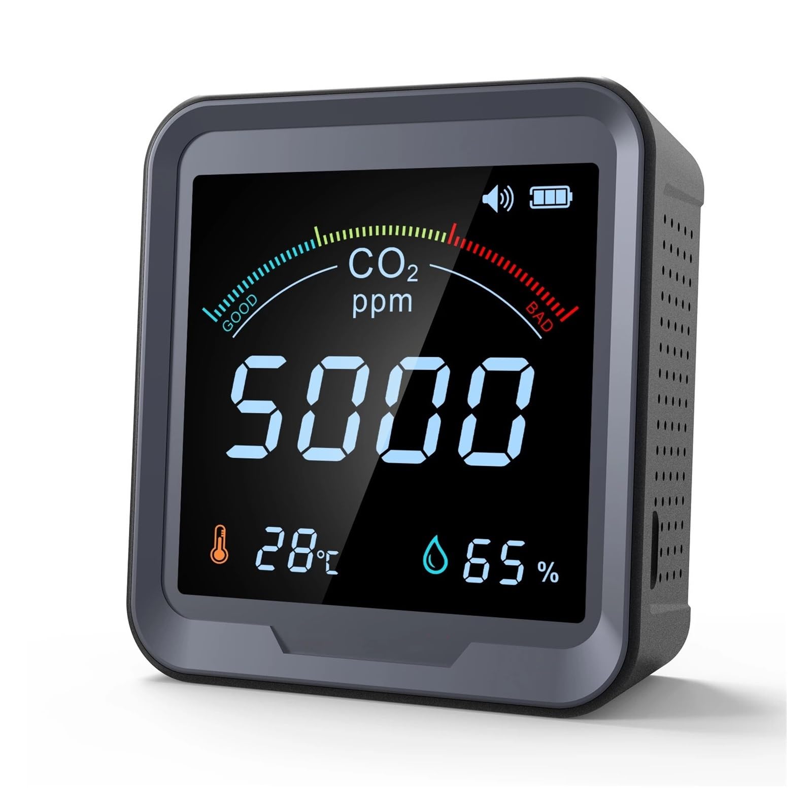Rilevatore CO2 3-in-1 NDIR | Misuratore Anidride Carbonica, Temperatura E Umidità - Display LCD - Foto 5