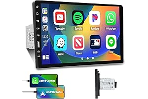 Premium Single Din Car Stereo with Apple CarPlay and Android Auto
