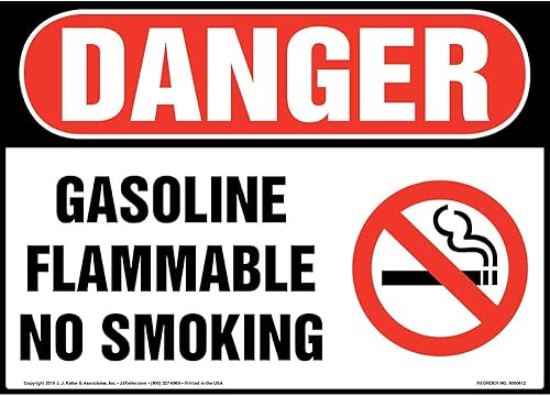 J. J. Keller & Associates - Vinilo autoadhesivo extraíble de 14 x 10 pulgadas con esquinas redondeadas, cumple con OSHA 29 CFR 1910.145 y 1926.200