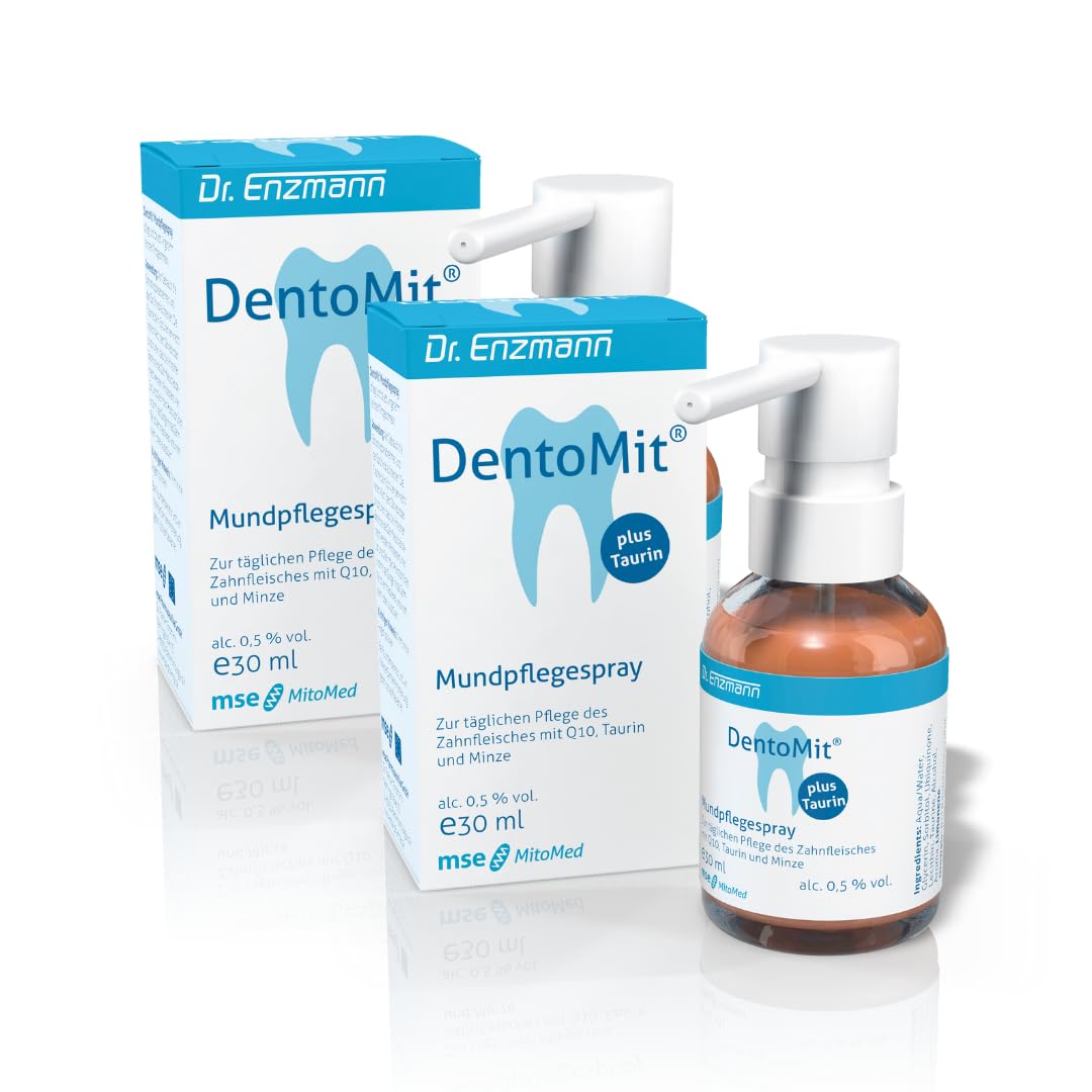 DentoMit® Mundpflegespray Doppelpack- mit wertvollem Ubiquinon Q10, Taurin und Minzöl