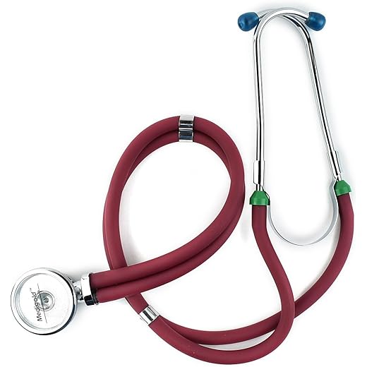 Dishan Dual Tube Stethoscope Burgundy