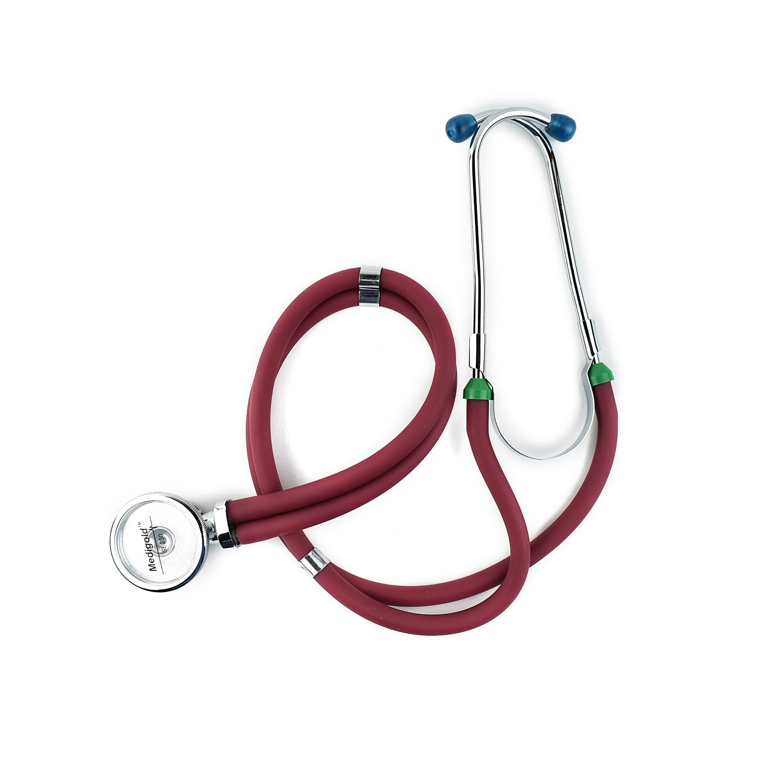 Latex Free Multifunctional Dual Tube Sprague Rappaport Stainless Steel Manual Stethoscope (Burgundy)-image-49