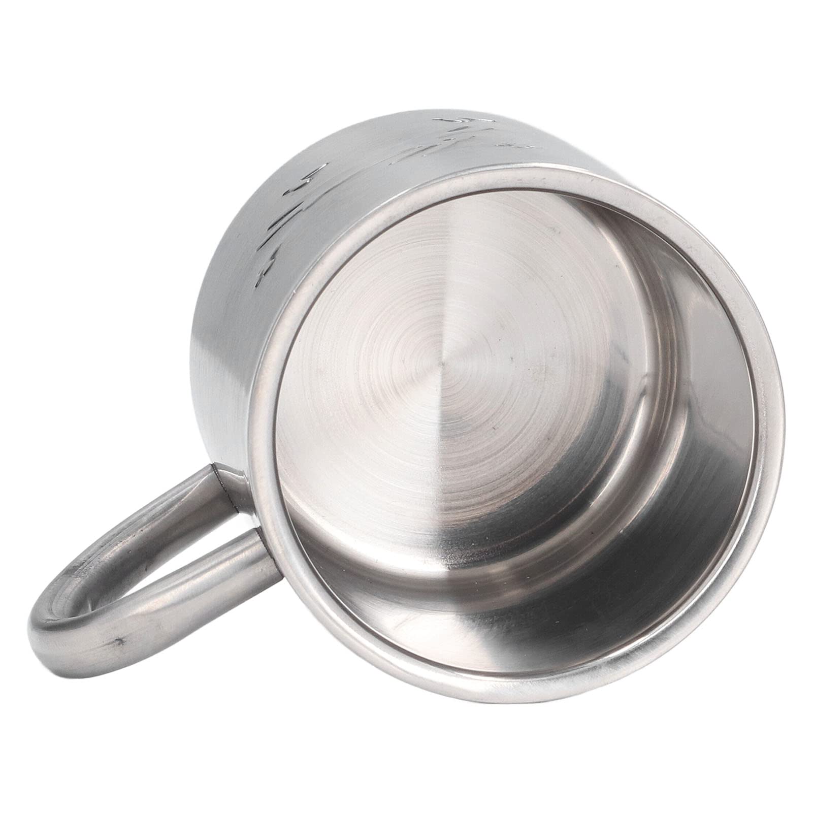 2Pcs Small Stainless Steel Mugs, Metal Milk Mugs for Kids Cute Double Wall Coffee Mugs Tin Coffee Cups with Handle Coffee Mugs