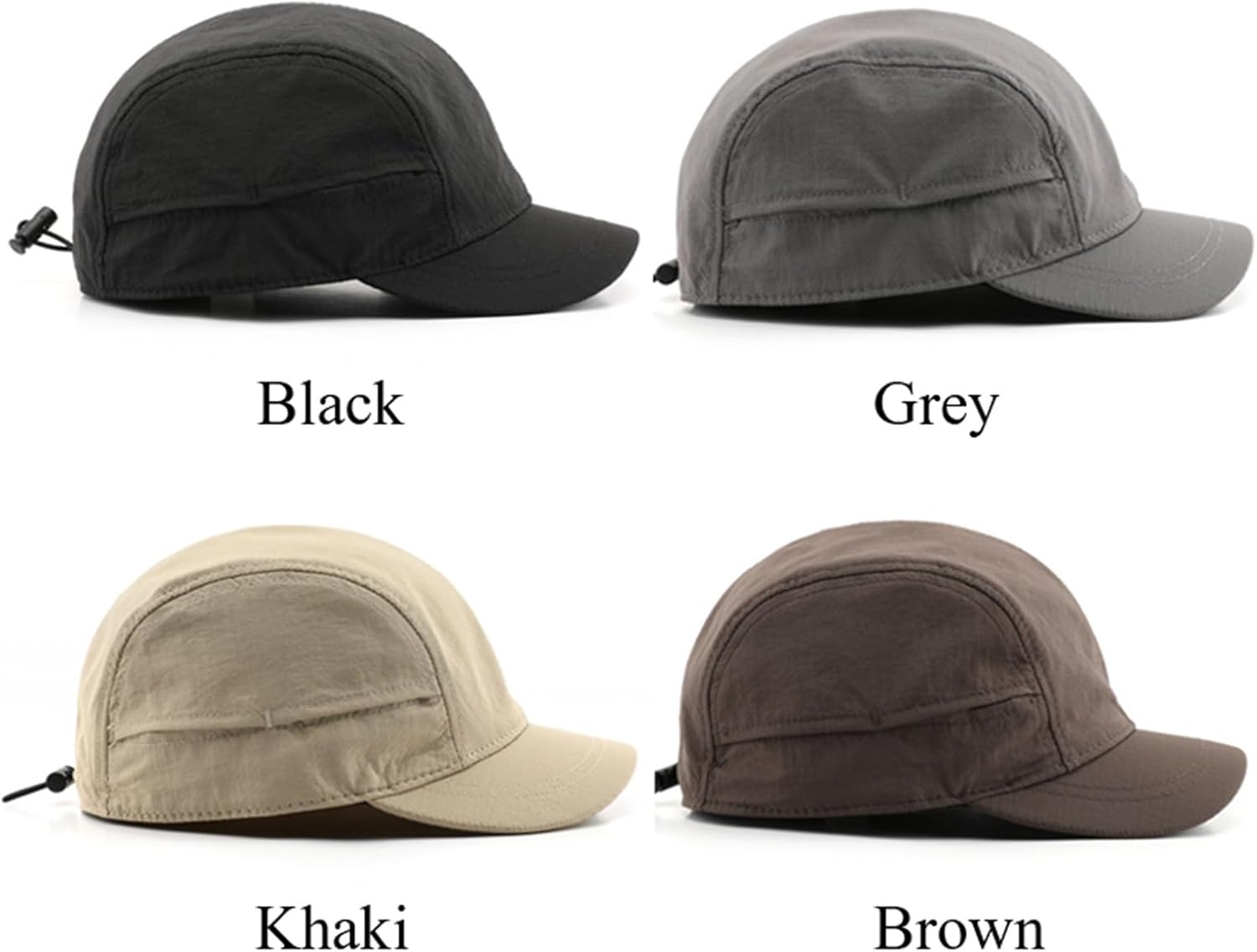 Short Brim Quick-Dry Lightweight Breathable Polyester Baseball Cap Adjustable Drawstring Dad Hat Outdoor Men Women - Image 2