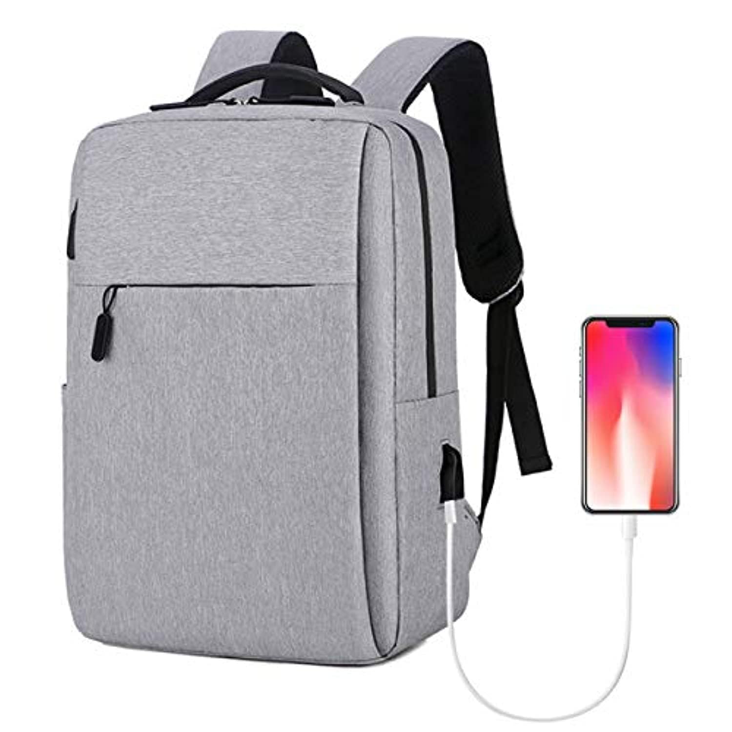 JY_shop Laptop Backpack, Travel Computer Bag,Business Anti Theft Backpack with USB Charging Port,Water Resistant College School Computer Bag for Women & Men Fits 17 Inch Laptop and Notebook-grey