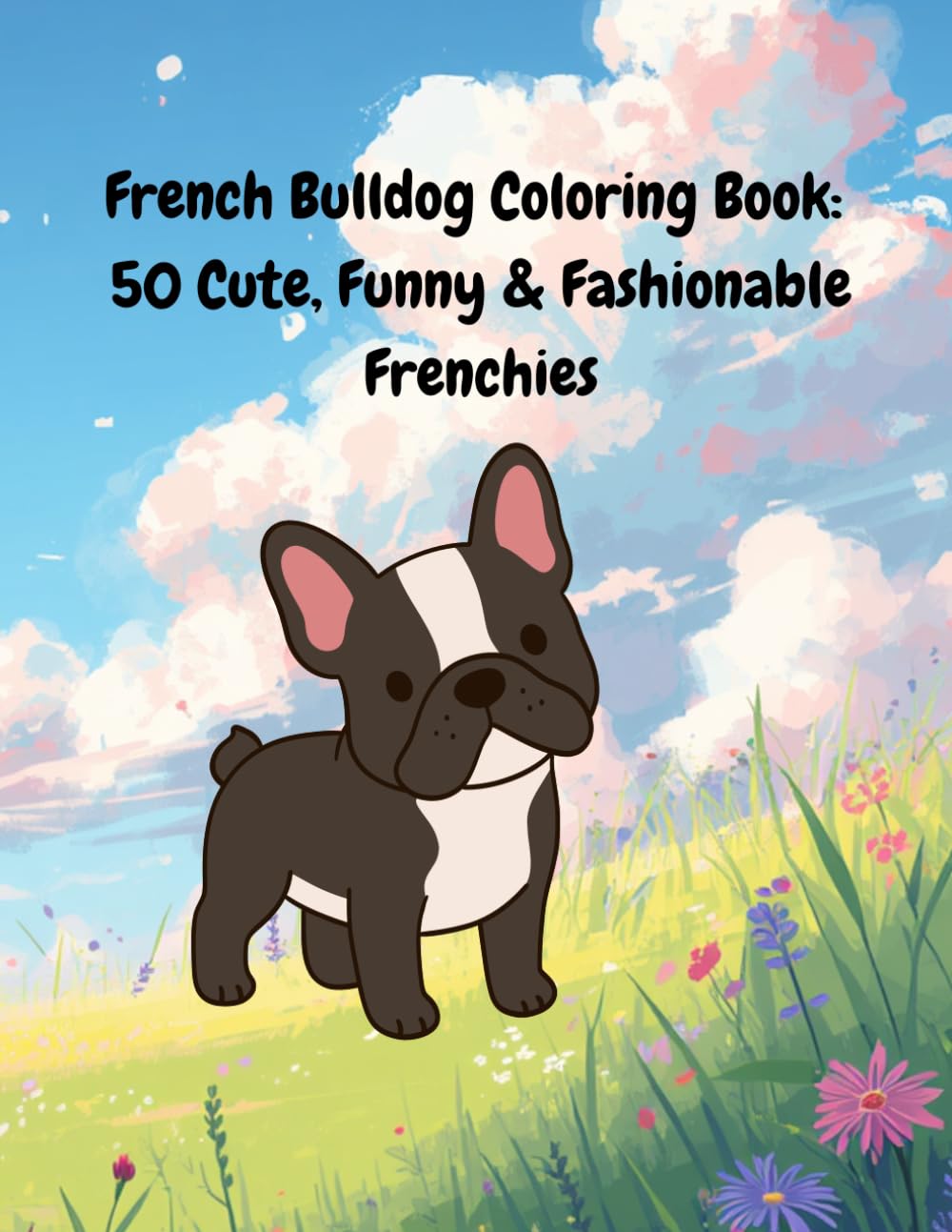 French Bulldog Coloring Book: 50 Cute, Funny & Fashionable Frenchies: 50 Cute & Funny French Bulldogs in Adorable Outfits and Playful Adventures