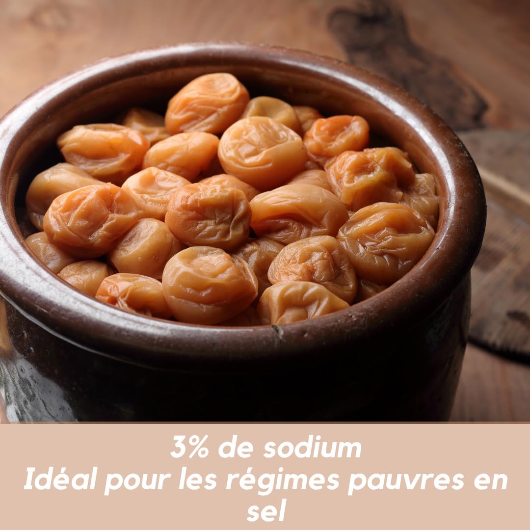 Umeboshi japanische Honig-eingelegte Umeboshi Groß. Nanko Ume Pflaumen, eingelegte Pflaumen Japan hergestellt in Japan 14,1 Unzen[Elegante Süße, Reduzierter Salzgehalt 3%] (400g(400g×1pack）)