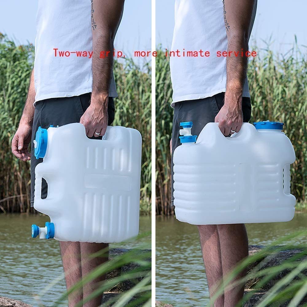 Cubo para Exteriores con Grifo, Tanque de Agua de plástico PE de Grado alimenticio, contenedor de Cubo para Acampar Espesado con Agua purificada portátil para el hogar, 18L (24L)