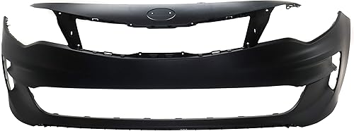 Evan Fischer Cubierta de parachoques delantero imprimada compatible con Kia Optima 2016-2018 para modelos EXLX - CAPA