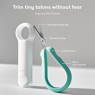 Frida Baby Grooming Kit | Baby Essentials Gift Set Includes Finger Brush with Storage Stand, Hair Brush with Case, Styling Hair Comb, Easy Grip Nail Scissors with Nail File and Case