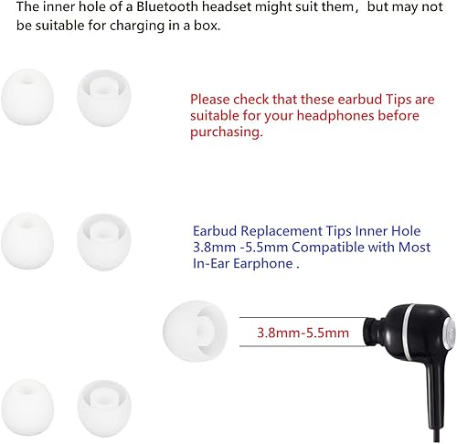 Miniatura 3 de 36 piezas de puntas pequeñas para auriculares de silicona suaves y cómodas, piezas de repuesto de silicona para la mayoría de auriculares