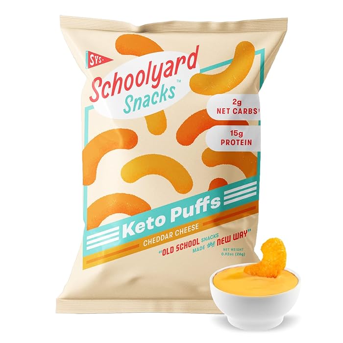 Buy Schoolyard Snacks Low Carb Keto Cheese Puffs Cheddar Cheese