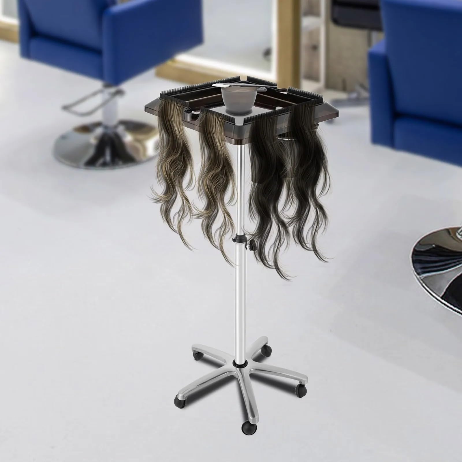 Carrello per Estetista Carrello Mobile for Salone Carrello Mobile for Estensioni dei Capelli Vassoio for Strumenti di Servizio Regolabile in Altezza