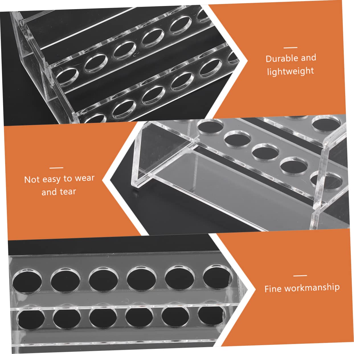 6 Pz Portaprovette supporto del dispositivo stendibiancheria per provette bacheca cassetto supporto per provette trasparente Rack per provette a 2 strati iplusmile