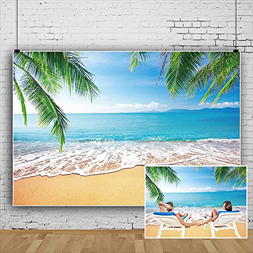 Amazon | Qinunipoto 背景布 熱帯の風景 海辺 南国 ビーチ 砂浜 海