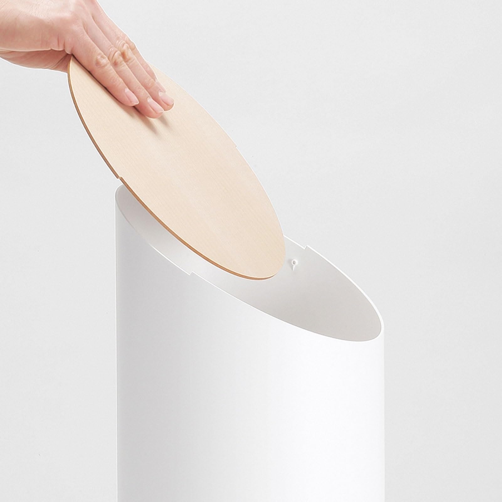 Papeleras Para Cocina 5 l / 8 l Kosz z klapką do domu Salon Cylindryczny prasowany kosz na śmieci Biuro Sypialnia Kosz na śmieci (A,L)