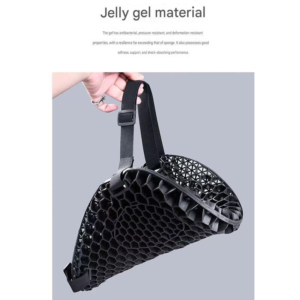 zhangqin Cuscino Sella Moto in Gel per Triumph Trident 660 Street Bike | Cuscino Moto Traspirante a Nido d'Ape 3D con Copertura Antiscivolo, Supporto Coccige per Lunghi Viaggi, Assorbimento Urti