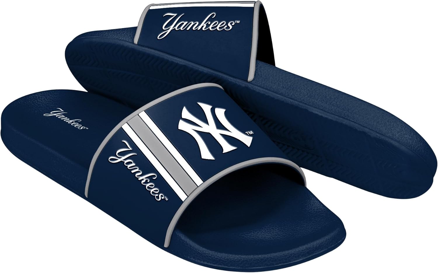 FOCO New York Yankees Slides for Men MLB Molded EVA Foam Sandals | Water Resistant, Officially Licensed