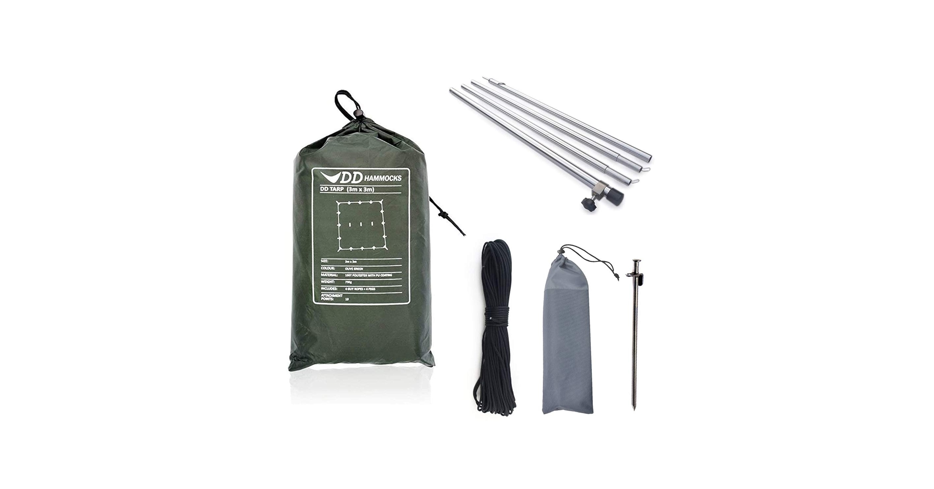 DD Hammocks アウトドア 3点セット Amazon | DD Hammocks DD タープ 3×3 (サンセットオレンジ