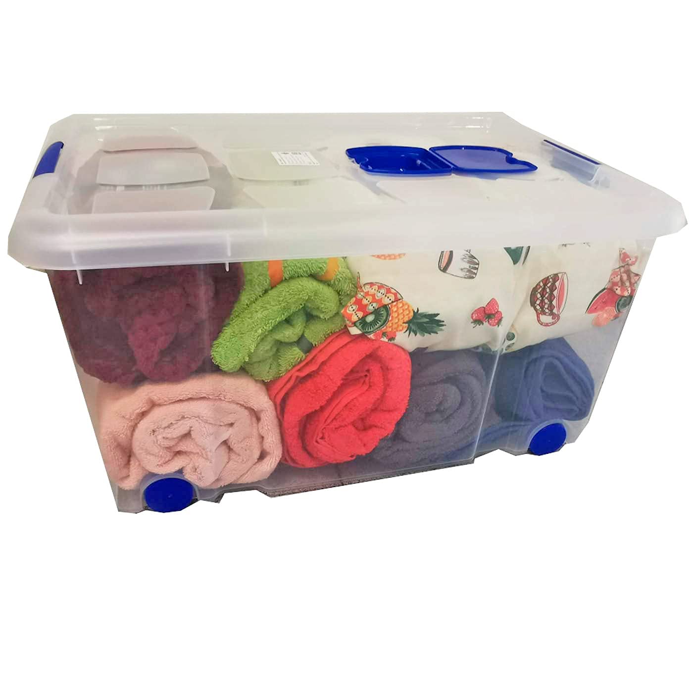 Acan Tradineur - Pack de 2 Cajas de Almacenamiento - Fabricado en plástico - Contenedor para almacenar Libros, ropa, mantas - N.º 5-30,5 x 61,5 x 43,5 cm - 57 Litros