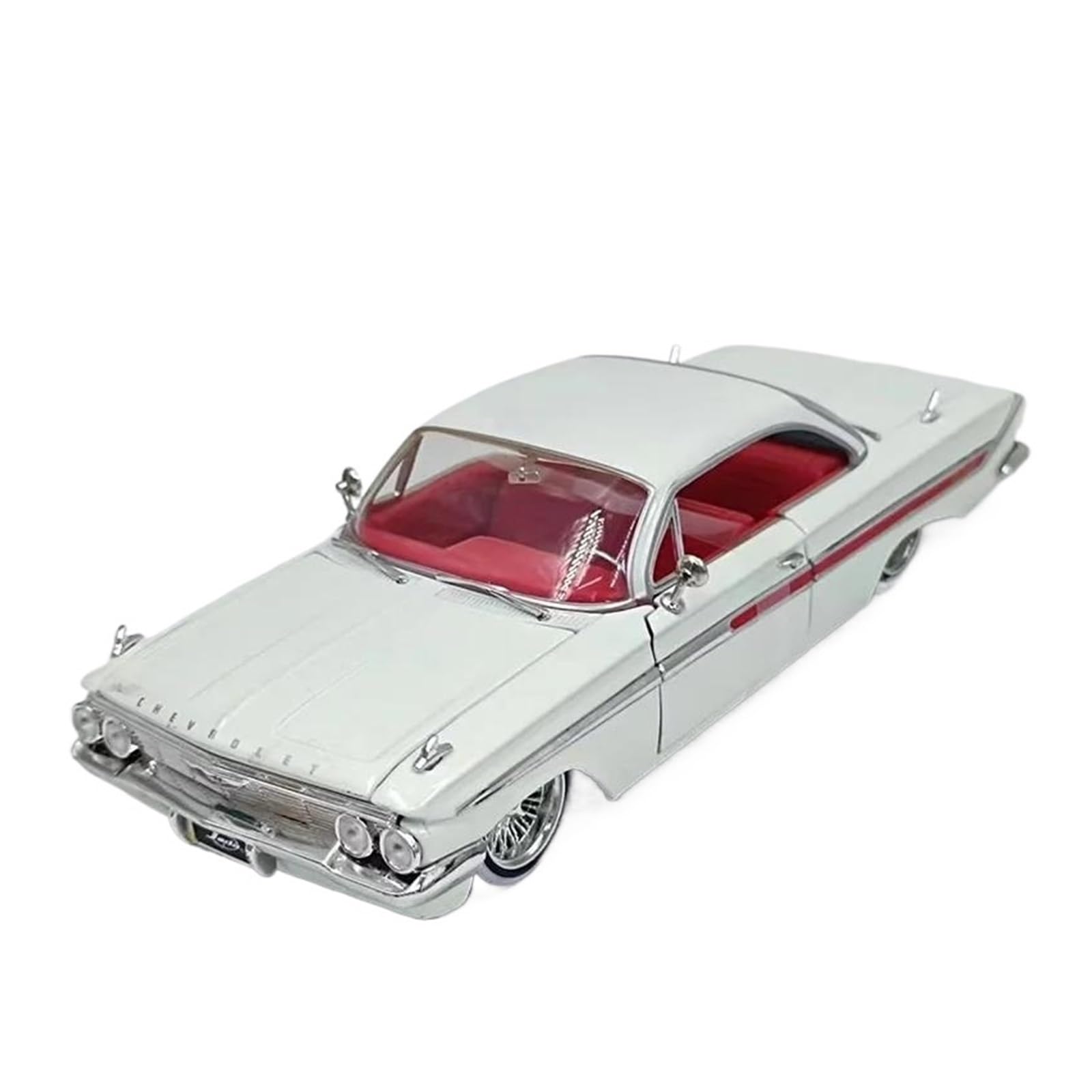 ✯ 1961 IMPALA CONVERTIBLE 1/24 1961 Chevrolet Impala Convertible White with Red Interior