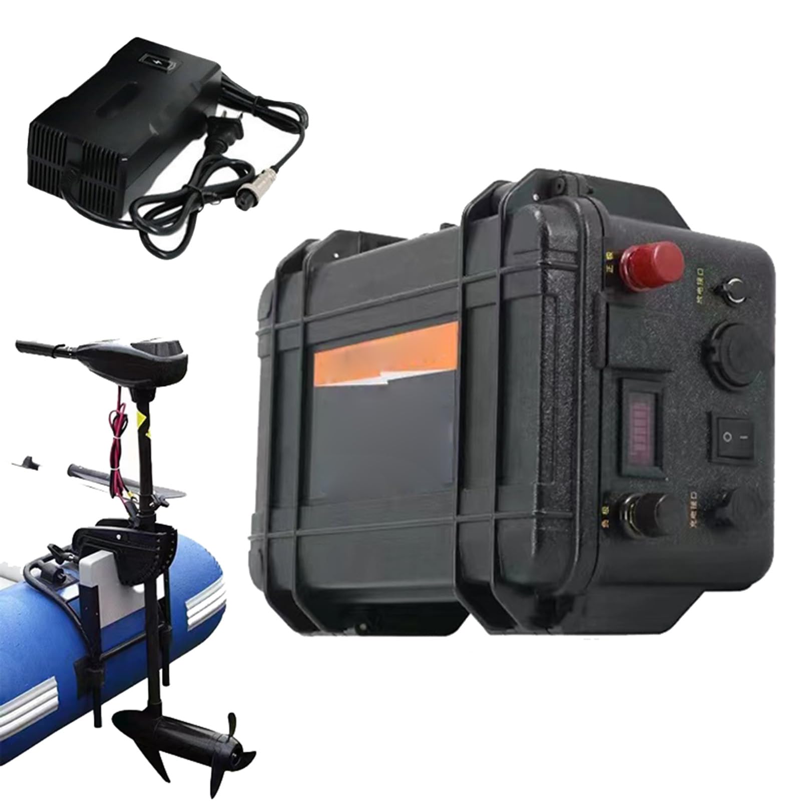 Batteria al Litio 12V 60Ah 80Ah 100Ah 120Ah 150Ah 200Ah Batteria per propulsore da Esterno 24V 60Ah 100Ah Batterie per Barche da Pesca con Caricabatterie