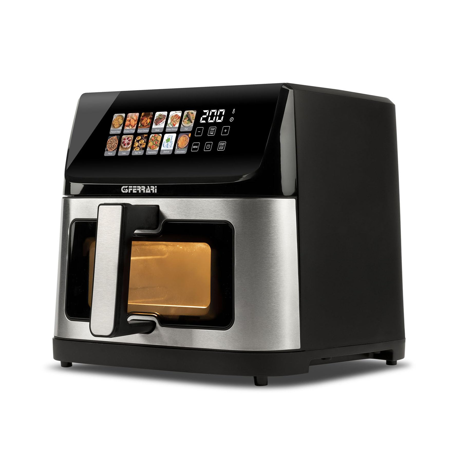 G3 Ferrari G10222 Friggitrice ad Aria "Friggisano 10 e Lode", 2300W, 10Litri, Doppia Resistenza, Display a Colori, 12 Programmi, Luce Interna, Incluso Ricettario