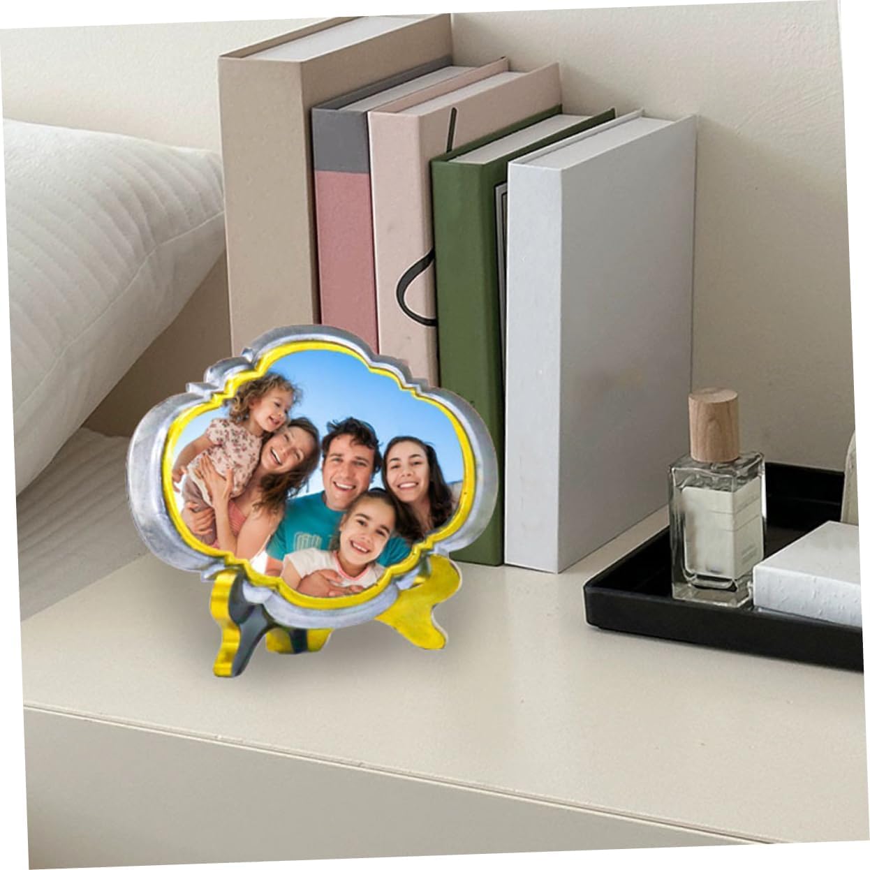 EnaMeena Romantic Resin Photo Frame Silicone Mold Set for DIY Crafts - 7x6 Inch Picture Frame & Easel Stand Molds - Reusable Epoxy Resin Molds for Art, Valentine's Day Gifts, Home Decor 4