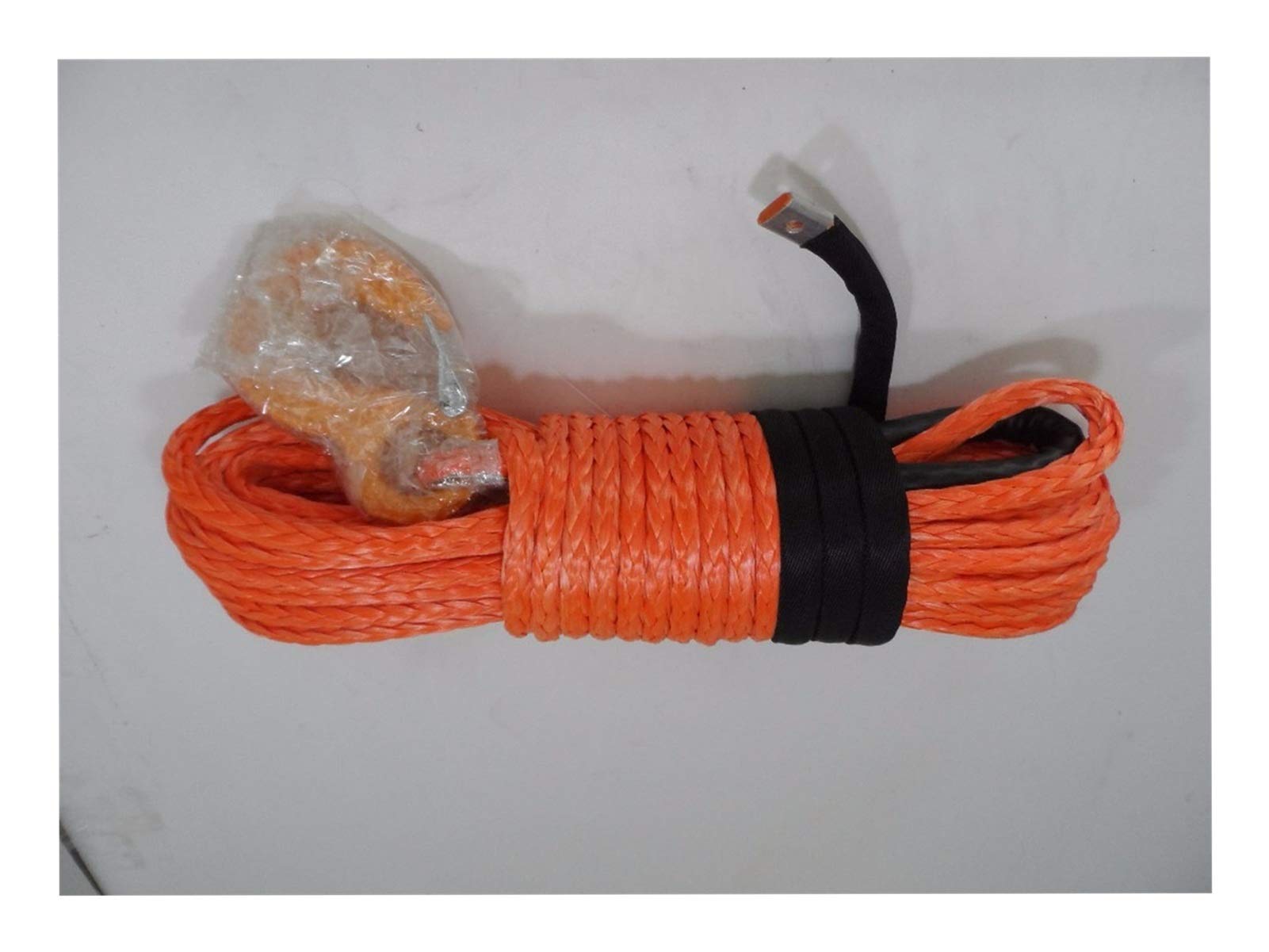 Winch Rope, Orange 10mm*30m Synthetic Rope, Winch Rope,Boat Winch Rope for Accessories,Off Road Rope