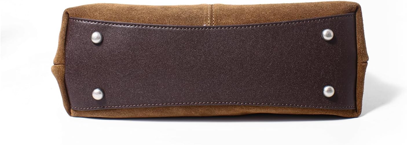 Dreubea Womens Suede Leather Shoulder Handbag Top-handle Crossbody Purse - Image 6