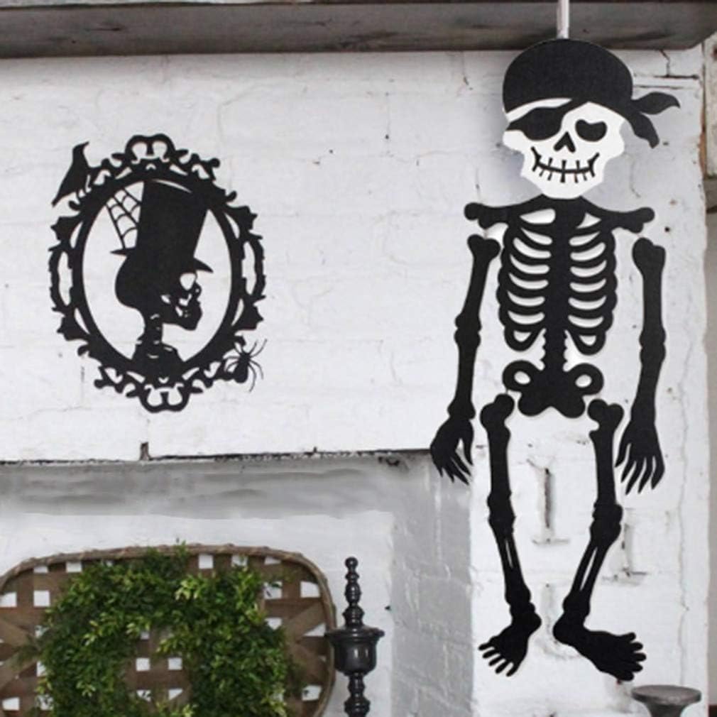 Amazon｜ウォールデコレーション 不織布 骸骨 壁面装飾 壁に飾るだけで