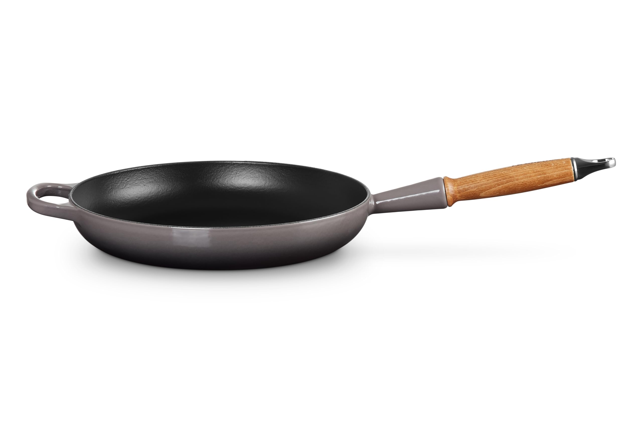 LE CREUSET Signature gusseiserne Bratpfanne mit Holzgriff 28 cm Flint, 20258284440422