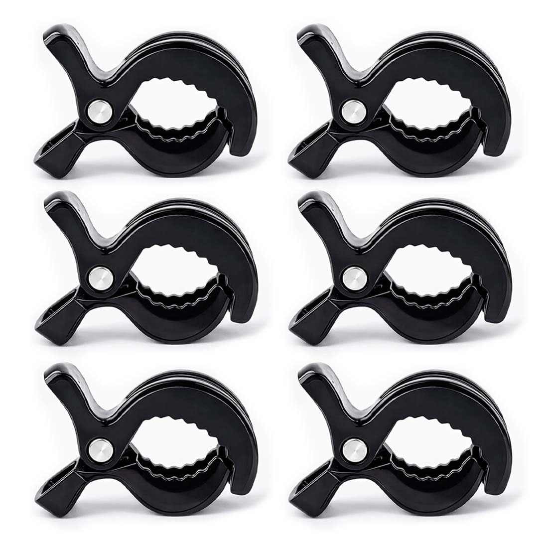 Clip Passeggino 6 Pezzi Nero Standard Clip Fermagli Universali Passeggini Sedie A Rotelle