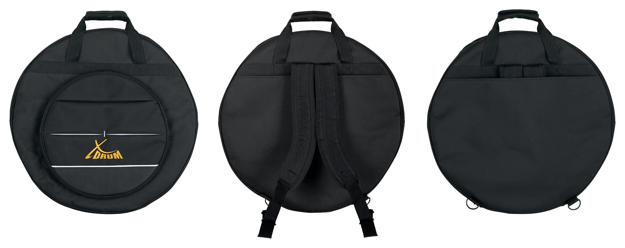 Bolsa para Platillos XDrum 22", Bolsa generosamente acolchada, Peso: 2 | Para hasta 5 platillos de hasta 22" de tamaño, Material exterior resistente al agua y a las roturas, 0 kg, Color: Negro