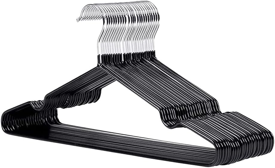 25 x Rubber Coated Metal Hangers | Non Slip Hangers with 4mm Thickness ...